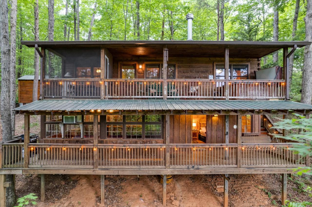 Secluded Sunrise Ridge-10 Min From Blue Ridge, King Beds, Hot Tub, 2 Porches, Fireplace Wood Burning, Mountain View, Cozy Eksteriør billede